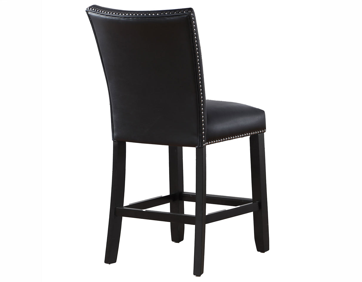 Artemis Black Vegan Leather Counter Height Chair, Set of 2 from Steve Silver - Luna Furniture