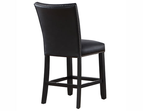 Artemis Black Vegan Leather Counter Height Chair, Set of 2 from Steve Silver - Luna Furniture