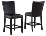 Artemis Black Vegan Leather Counter Height Chair, Set of 2 from Steve Silver - Luna Furniture