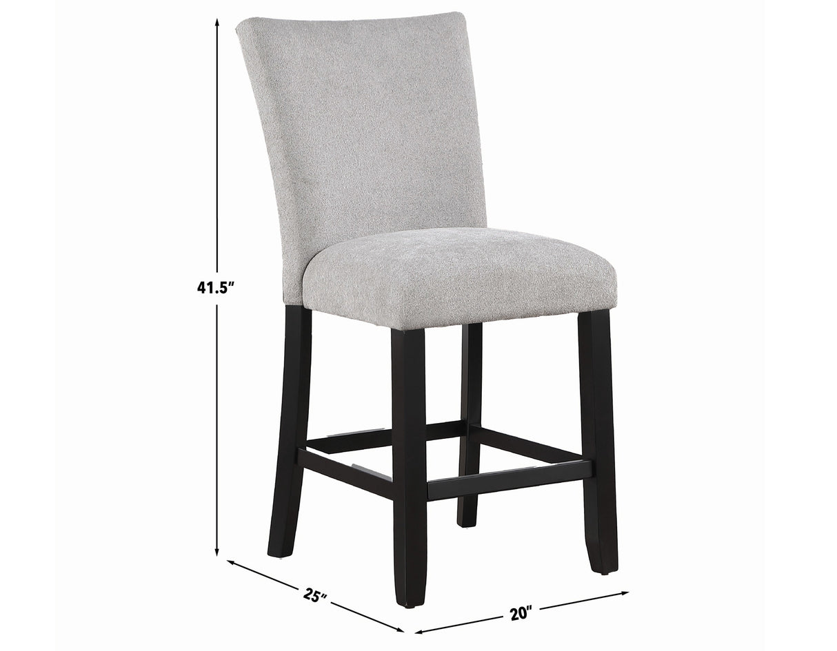 Artemis Gray Chenille Counter Height Chair, Set of 2 from Steve Silver - Luna Furniture