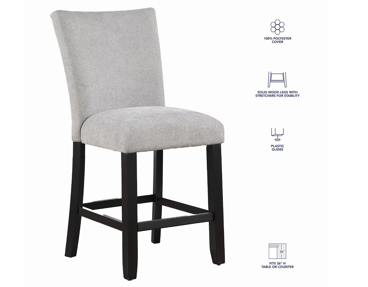 Artemis Gray Chenille Counter Height Chair, Set of 2 from Steve Silver - Luna Furniture