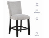 Artemis Gray Chenille Counter Height Chair, Set of 2 from Steve Silver - Luna Furniture
