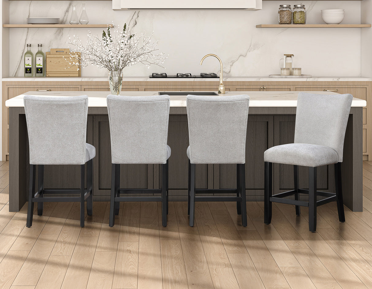 Artemis Gray Chenille Counter Height Chair, Set of 2 from Steve Silver - Luna Furniture