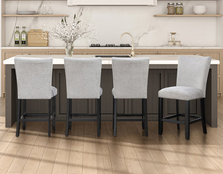 Artemis Gray Chenille Counter Height Chair, Set of 2 from Steve Silver - Luna Furniture