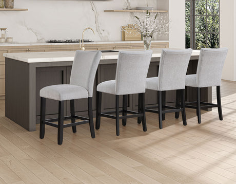 Artemis Gray Chenille Counter Height Chair, Set of 2 from Steve Silver - Luna Furniture