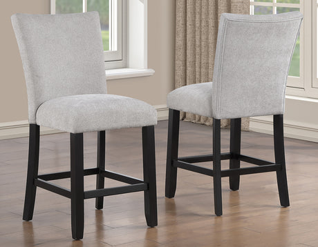 Artemis Gray Chenille Counter Height Chair, Set of 2 from Steve Silver - Luna Furniture