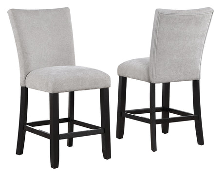 Artemis Gray Chenille Counter Height Chair, Set of 2 from Steve Silver - Luna Furniture