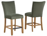 Artemis Green Velvet Counter Height Chair, Set of 2 from Steve Silver - Luna Furniture