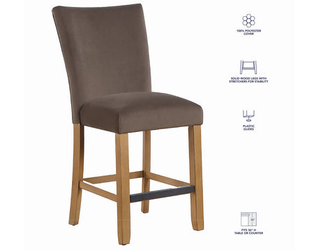 Artemis Brown Velvet Counter Height Chair, Set of 2 from Steve Silver - Luna Furniture