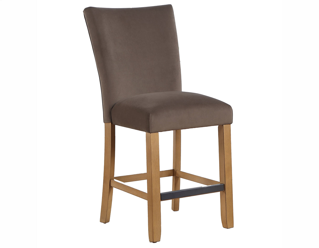 Artemis Brown Velvet Counter Height Chair, Set of 2 from Steve Silver - Luna Furniture
