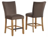 Artemis Brown Velvet Counter Height Chair, Set of 2 from Steve Silver - Luna Furniture