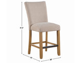 Artemis Beige Chenille Counter Height Chair, Set of 2 from Steve Silver - Luna Furniture