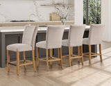 Artemis Beige Chenille Counter Height Chair, Set of 2 from Steve Silver - Luna Furniture