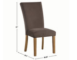 Artemis Brown Velvet Side Chair, Set of 2 from Steve Silver - Luna Furniture