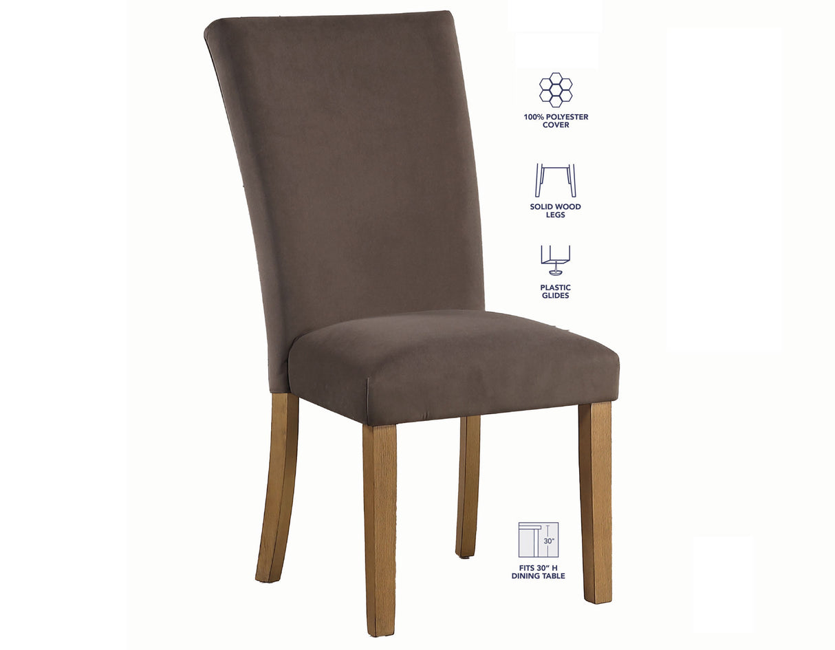 Artemis Brown Velvet Side Chair, Set of 2 from Steve Silver - Luna Furniture