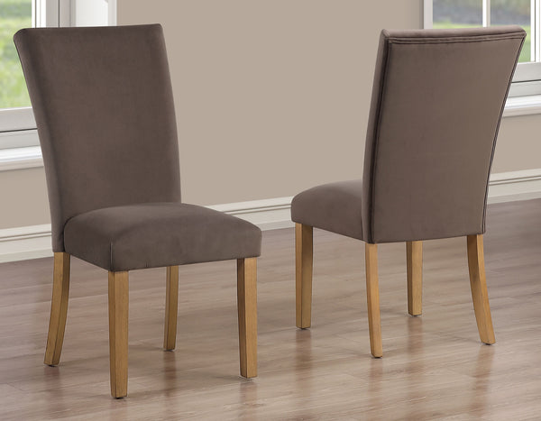 Artemis Brown Velvet Side Chair, Set of 2