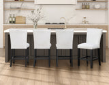 Artemis White Vegan Leather Counter Height Chair, Set of 2 from Steve Silver - Luna Furniture