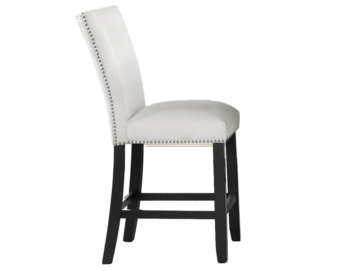 Artemis White Vegan Leather Counter Height Chair, Set of 2 from Steve Silver - Luna Furniture