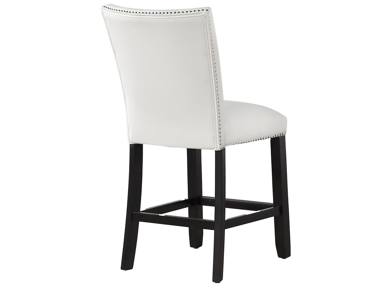 Artemis White Vegan Leather Counter Height Chair, Set of 2 from Steve Silver - Luna Furniture