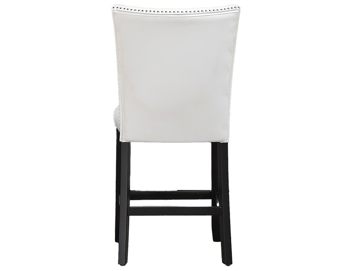 Artemis White Vegan Leather Counter Height Chair, Set of 2 from Steve Silver - Luna Furniture