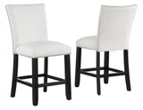 Artemis White Vegan Leather Counter Height Chair, Set of 2 from Steve Silver - Luna Furniture