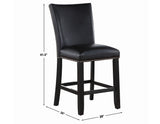 Artemis Black Vegan Leather Counter Height Chair, Set of 2 from Steve Silver - Luna Furniture