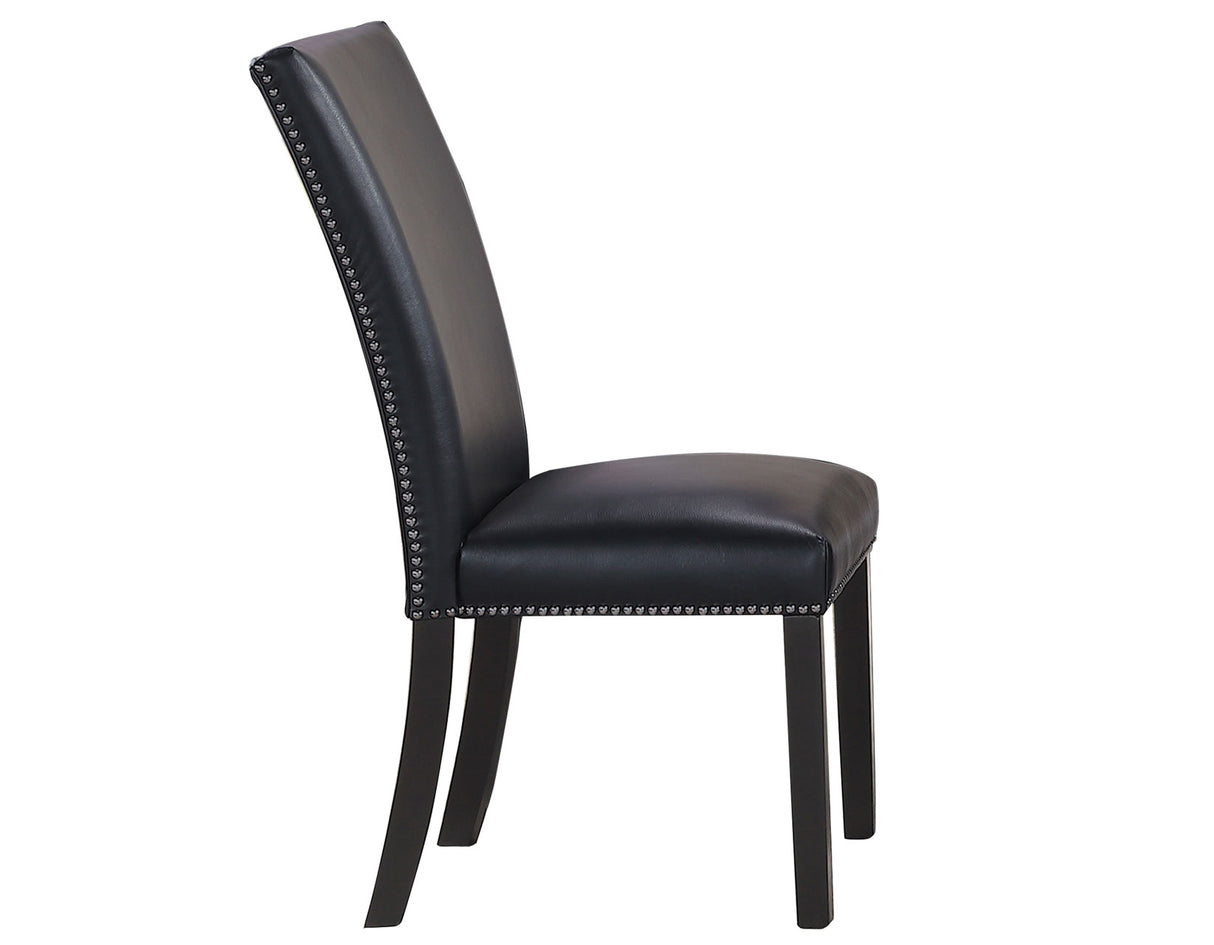 Artemis Black Vegan Leather Cover Side Chair, Set of 2 from Steve Silver - Luna Furniture