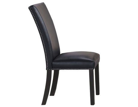 Artemis Black Vegan Leather Cover Side Chair, Set of 2 from Steve Silver - Luna Furniture