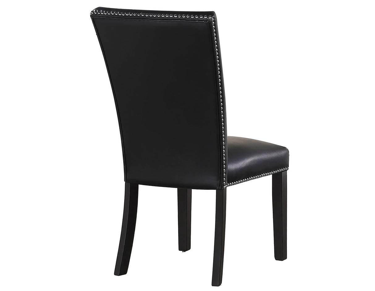Artemis Black Vegan Leather Cover Side Chair, Set of 2 from Steve Silver - Luna Furniture