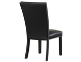Artemis Black Vegan Leather Cover Side Chair, Set of 2 from Steve Silver - Luna Furniture