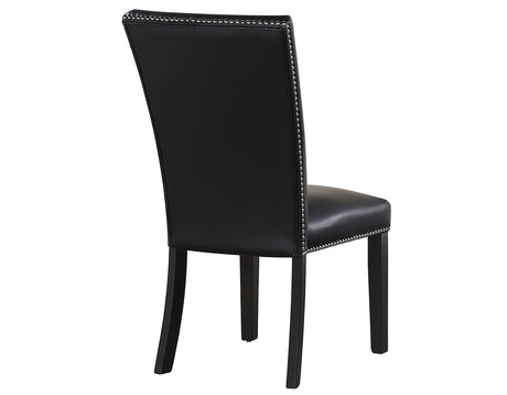 Artemis Black Vegan Leather Cover Side Chair, Set of 2 from Steve Silver - Luna Furniture