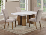 Artemis White/Beige Dining Room Set