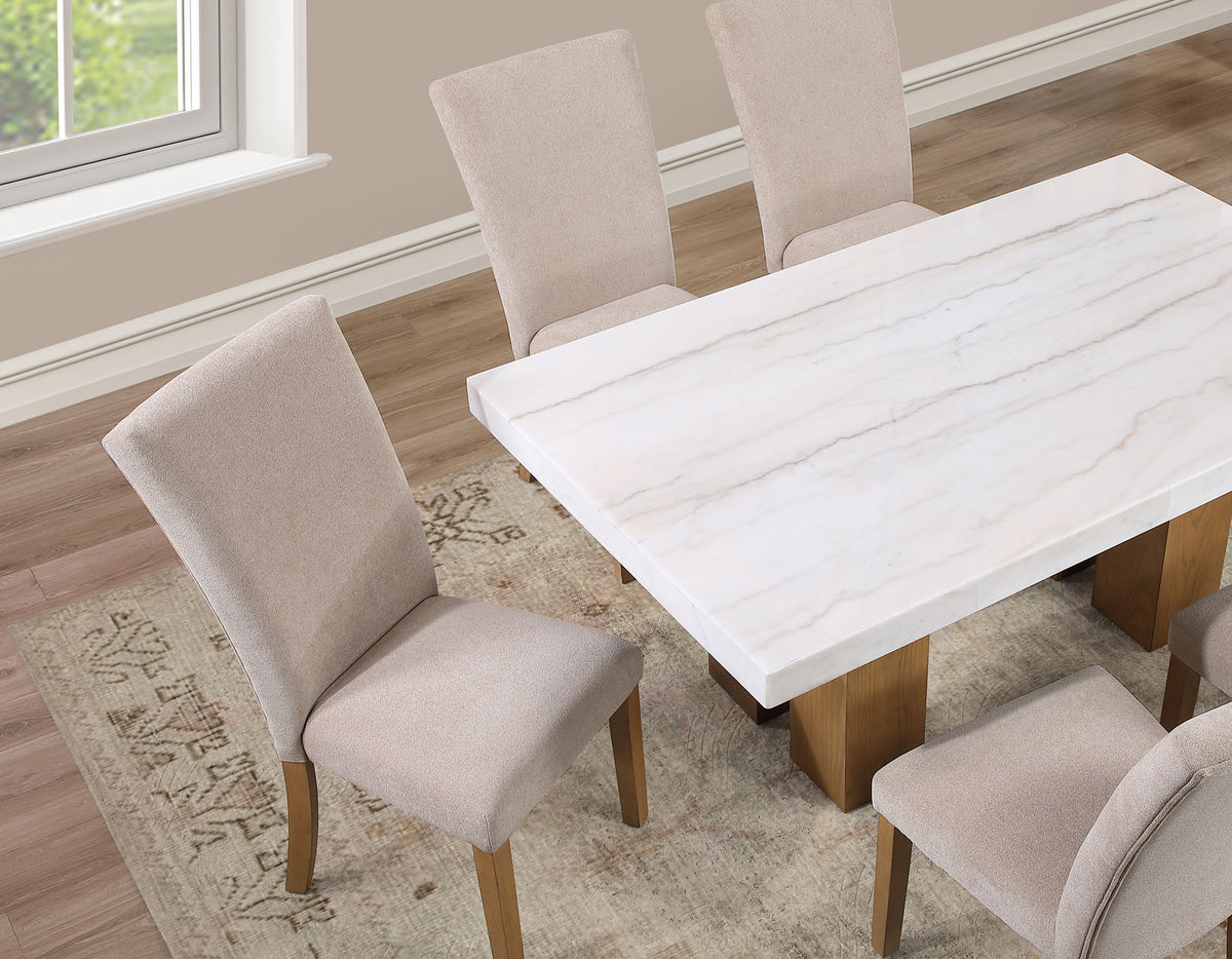 Artemis White/Beige Dining Room Set