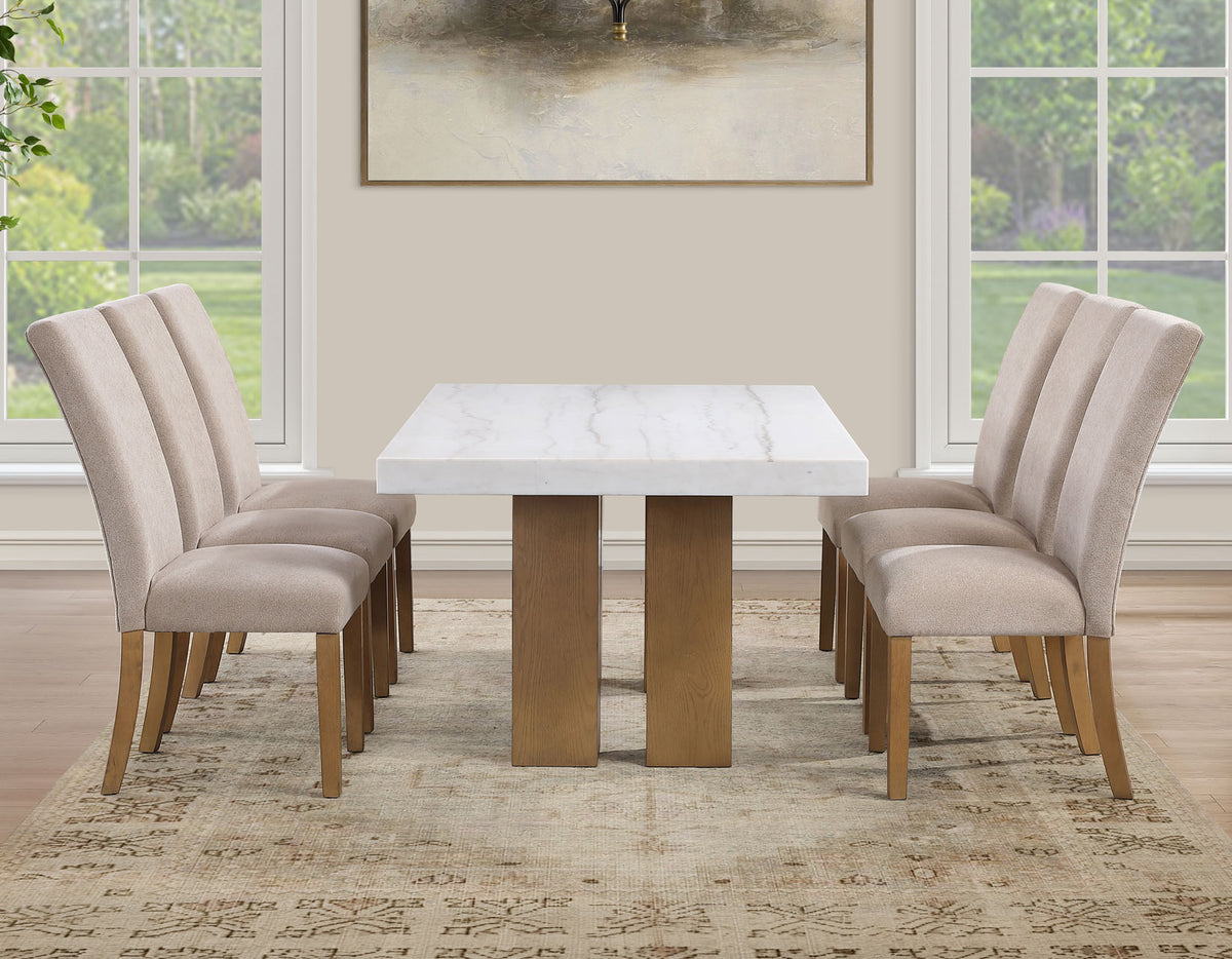 Artemis White/Beige Dining Room Set