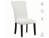Artemis White Vegan Leather Cover Side Chair, Set of 2 from Steve Silver - Luna Furniture