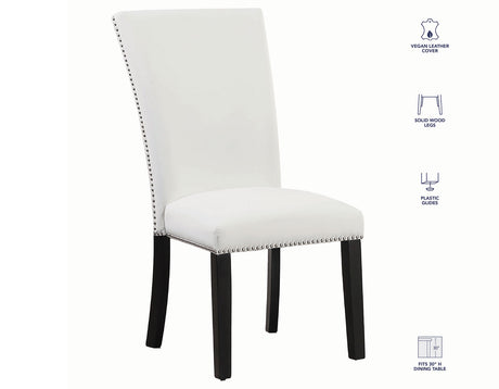 Artemis White Vegan Leather Side Chair, Set of 2 from Steve Silver - Luna Furniture