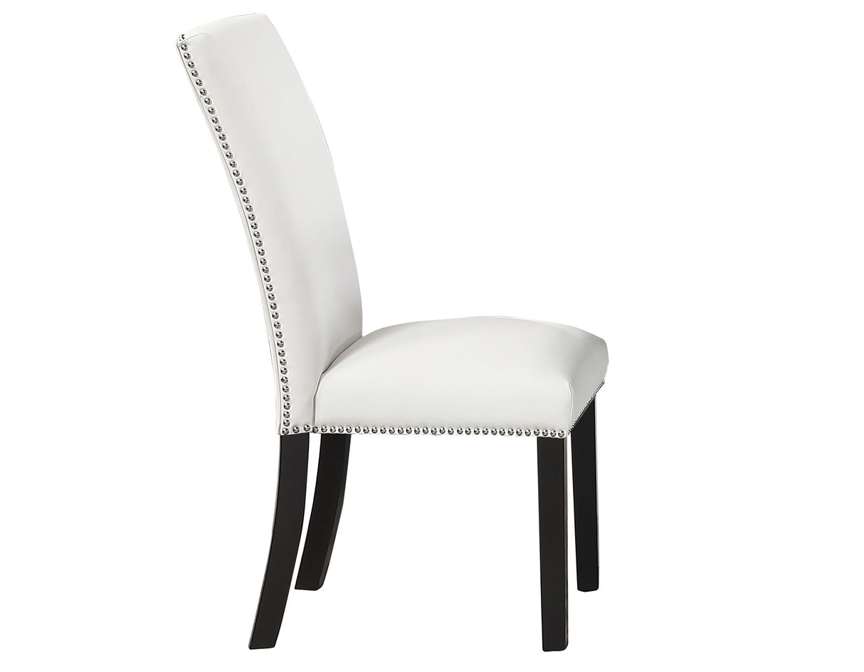 Artemis White Vegan Leather Cover Side Chair, Set of 2 from Steve Silver - Luna Furniture