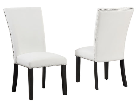 Artemis White Vegan Leather Side Chair, Set of 2 from Steve Silver - Luna Furniture