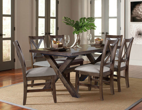 Astoria Mocha 62-80″ Dining Table with 18-inch Leaf from Steve Silver - Luna Furniture