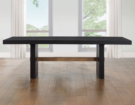 Aubrey Black 7-Piece 78-96″ Dining Set from Steve Silver - Luna Furniture