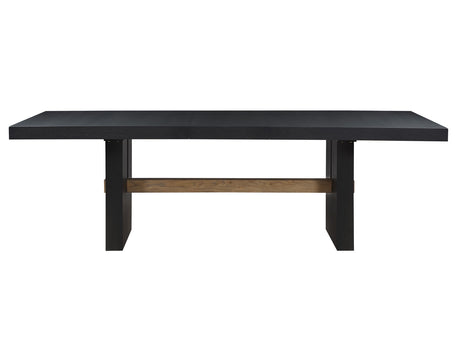 Aubrey Black 7-Piece 78-96″ Dining Set from Steve Silver - Luna Furniture