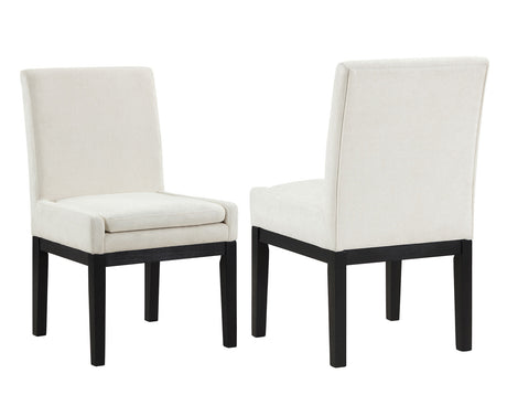 Aubrey Black/White 5-Piece 54″ Round Dining Table Set from Steve Silver - Luna Furniture