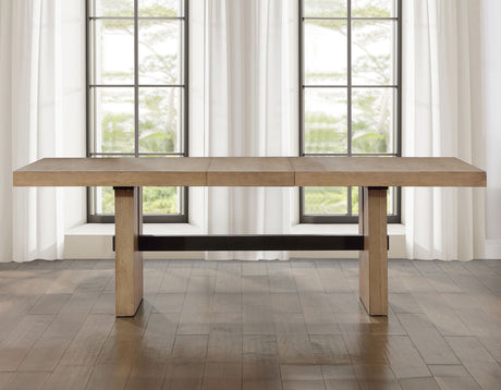 Aubrey Waxed Driftwood 7-Piece 78-96″ Dining Set from Steve Silver - Luna Furniture
