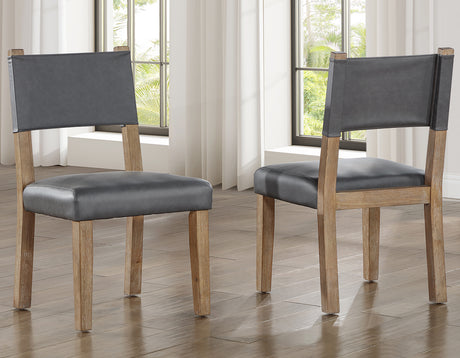 Aubrey Waxed Driftwood 7-Piece 78-96″ Dining Set from Steve Silver - Luna Furniture