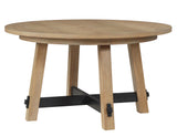 Aubrey Driftwood 5-Piece 54″ Round Dining Table Set, Driftwood from Steve Silver - Luna Furniture