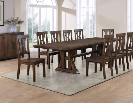 Auburn Brown 5-Piece Dining Set (Table & 4 Side Chairs) from Steve Silver - Luna Furniture