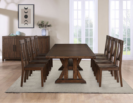 Auburn Brown 5-Piece Dining Set (Table & 4 Side Chairs) from Steve Silver - Luna Furniture