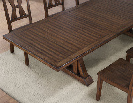 Auburn Brown 5-Piece Dining Set (Table & 4 Side Chairs) from Steve Silver - Luna Furniture
