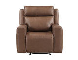 Barron 3-Piece Manual Reclining Brown Vegan Leather Set from Steve Silver - Luna Furniture