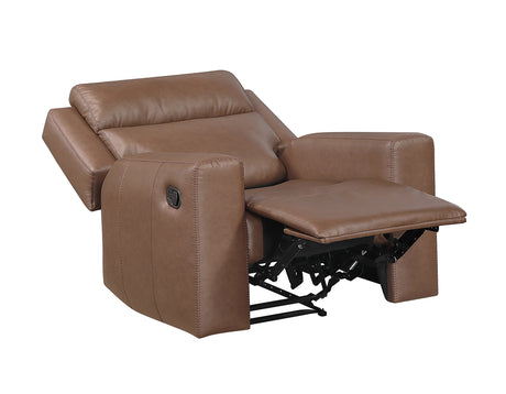 Barron 3-Piece Manual Reclining Brown Vegan Leather Set from Steve Silver - Luna Furniture